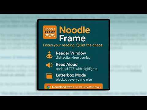 Noodle Frame - ADHD Reading Focus Tool video preview 2