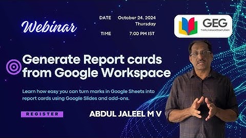 Webinar: Generate Report Cards from Google Sheets