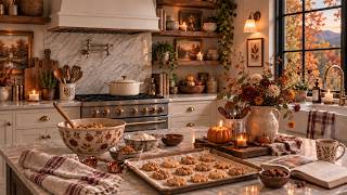 Pour Something Warm & Stay Awhile 🤎 | Cozy Autumn Kitchen + Soft Jazz | 3 HRS screenshot 4