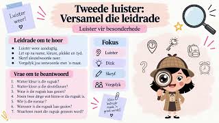 IIFA7412 Microteaching- Grade 7 Afrikaans FAL listening activity- Saak 07: Die velore Rugsak 