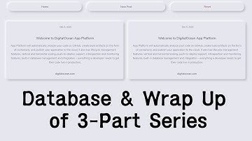 Database & Wrap Up - Deploy Angular Blog to DigitalOcean App Platform
