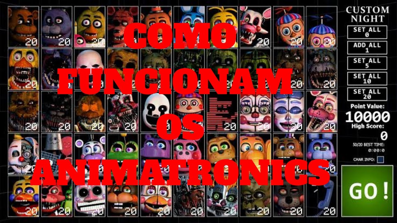 Como Fazer As Vozes De Todos Os Animatronics! - Fnaf Ultimate Custom Night  