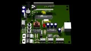 PCB Animation Eagle3D + PovRay