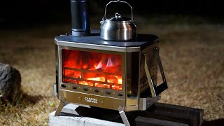 Amazing change from Campfire pit to wood stove for winter camping