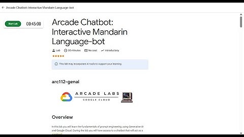 Arcade Chatbot: Interactive Mandarin Language-bot #arc112-genai #qwiklabsarcade2025