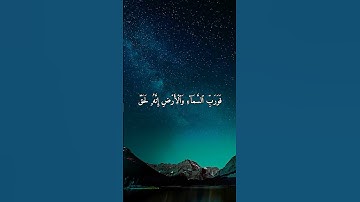 ﴿وَفِي ٱلسَّمَآءِ رِزۡقُكُمۡ وَمَا تُوعَدُونَ (٢٢)﴾[سورة الذاريات]🤍القارئ إسلام صبحي🥺🤍