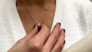 Vidéo: Collier pendentif Bulgari "B.zero1" en or rose 18 Cts avec diamants vers 2015.