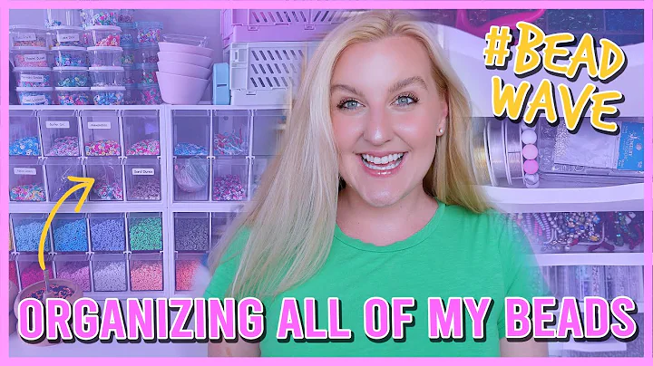 organizing my entire bead collection and updated small business desk tour 💕🪩 🦋 ✨ #BEADWAVE