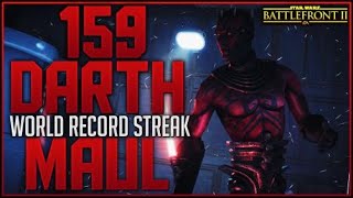 Battlefront 2 159 Darth Maul World Record Killstreak/Gameplay (On Tatooine)