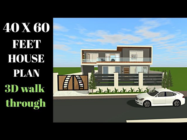 40 X 60 Feet 2400 Sqft House Design With 3 Car Parking Latest House Plan Terrace Garden Youtube