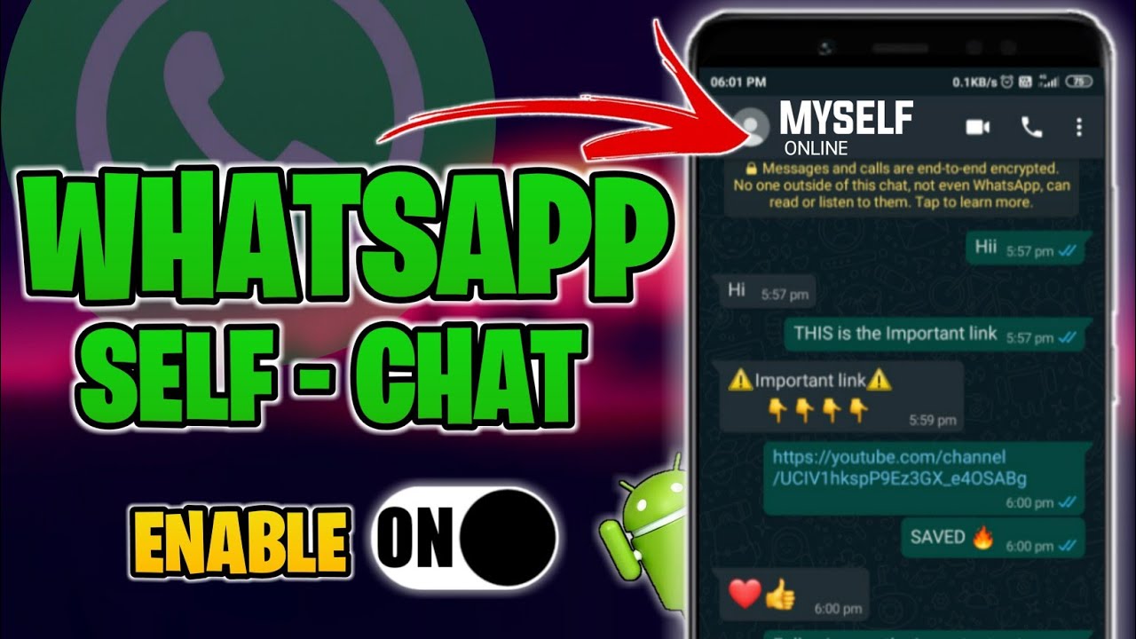How to Enable WhatsApp Self Chat Feature | Message Yourself using WhatsApp |
