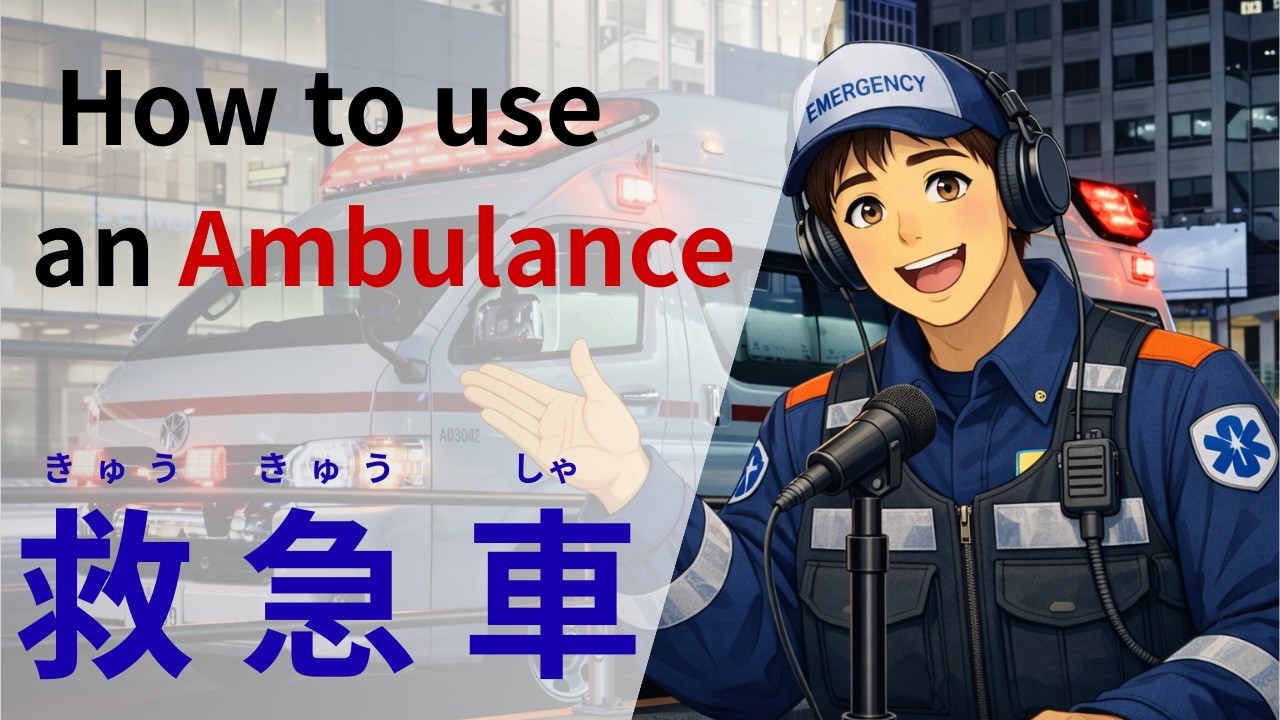 【How to use an Ambulance in japan】Easy Japanese /Japanese Listening Practice/Japanese/