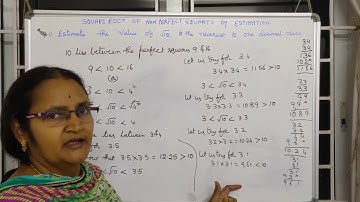 Finding square root of non perfect square numbers | Estimation Method | One decimal place:-1