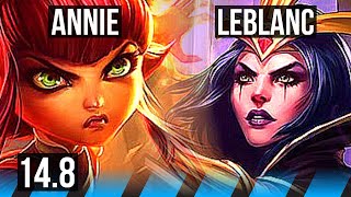 ANNIE vs LEBLANC (MID) | 7/1/1, Godlike | EUW Challenger | 14.8