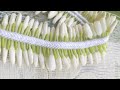 How to tie nithyamalli / nithyakalyani / jasmine / mullai flowers in easy chain / pinnal method