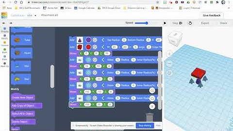 Making movement art in Tinkercad Codeblocks