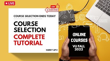 VU Course Selection Complete Tutorial In Urdu | English | VULMS | Virtual University