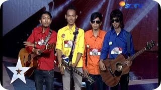 Hilarious Band get Fun with the Judges - Go Block-S - Audition 1 - Indonesia's Got Talent