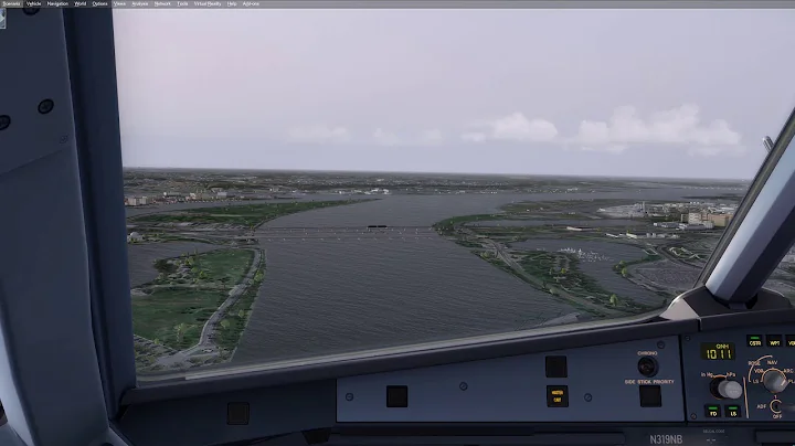 A319 DCA River Visual