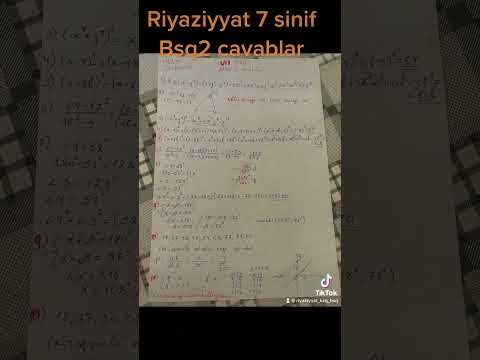 Riyaziyyat 7 sinif Bsq2 cavabları paylaşım edildi #riyaziyyat #bsq #7sınıf #fypシ #foryou #keşfet