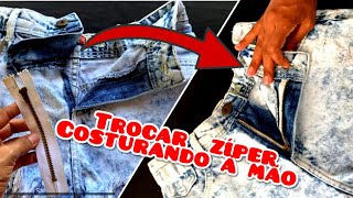 COMO TROCAR ZÍPER COSTURADO À  MÃO