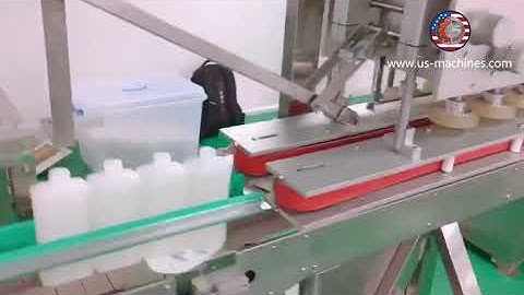 Hair shampoo bottle automatic filling capping machine testing video