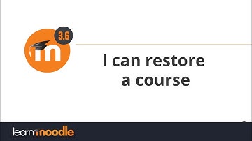 36 Course restore
