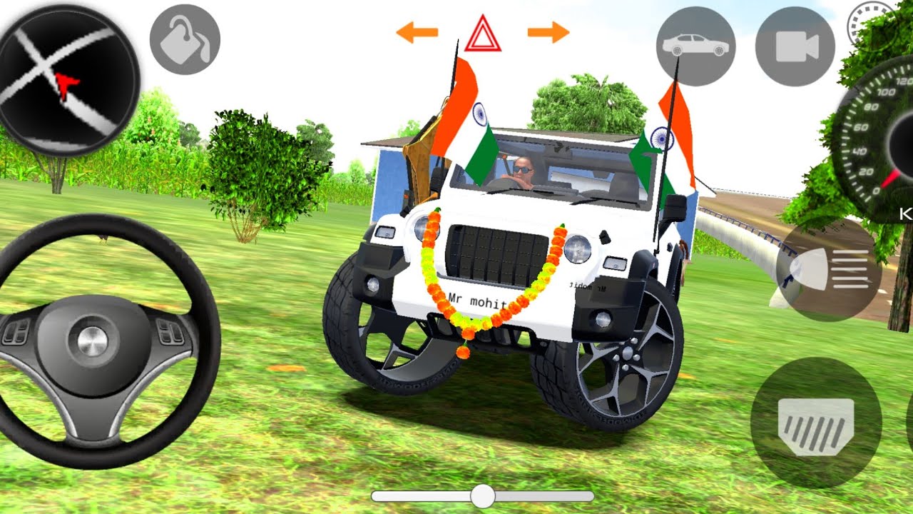 Modified Mahindra Thar😈Games:Indian White Thar (Gadi Wala Games) Car Game Android Game - #2025​