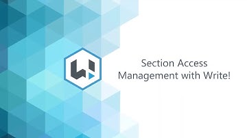 Section Access Management with Write!