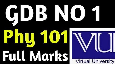 PHY-101 |GDB NO 01| Solved with answer| VU 2023| GDB 2023