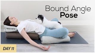Restorative Yoga At Home | Bound Angle Pose for Stress Relief