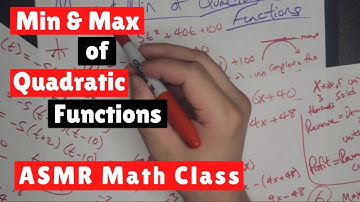 Min & Max of a Quadratic Function - ASMR Math Class - Male Whispers, Sharpie & Paper Sounds