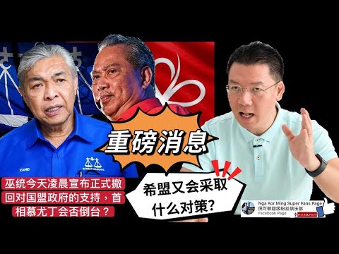 重磅消息：巫统今天凌晨宣布正式撤回对国盟政府的支持，首相慕尤丁会否倒台？希盟又会采取什么对策？(Youtube)【马来西亚新闻】 Nga Kor Ming 倪可敏