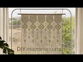 DIY | macrame curtain back drop wall hanging | 마크라메 커튼 백 드롭 월 행잉