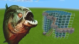 MCPE: How To Make a Piranha Roller Coaster