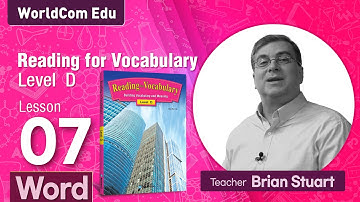 Reading for Vocabulary WORD | Level D | Lesson 07 |  Brian Stuart I ( Learn English )