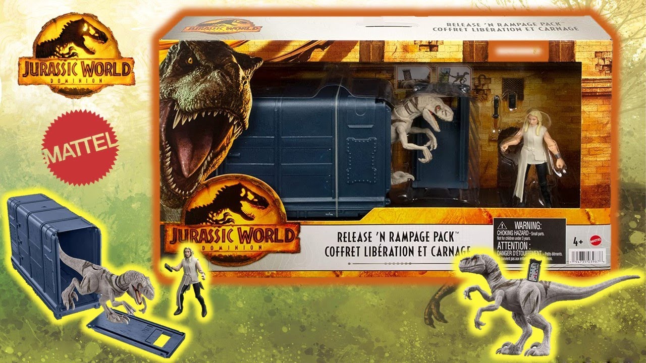Jurassic World Dominion RELEASE 'N RAMPAGE ATROCIRAPTOR & Soyona