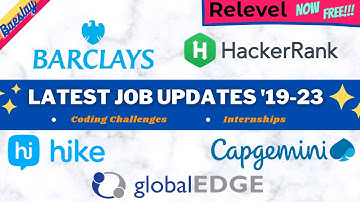 Latest Job Opportunities #12: Hiring Challenges | Internships | 🔴Test for Free🔴 | 2019-2023