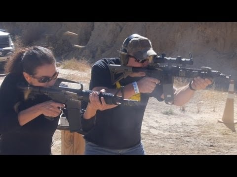 Lacy gets a full auto M16 machine gun kelly the dirt