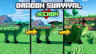 Я стал лесным драконом в Майнкрафт! Dragons Survival.