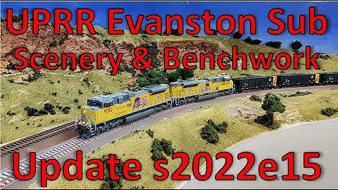 S2022E15 Rock Color Update + benchwork! Model Train Layout Ops & Realism Union Pacific Evanston Sub
