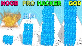 NOOB VS PRO VS HACKER VS GOD in Crowd Tower 3D