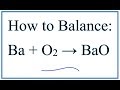Balancing Chemical Equations
