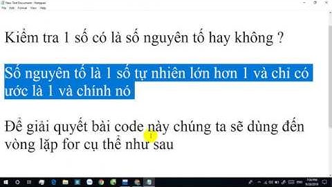 Kiểm tra 1 số có là số nguyên tố không ? | LẬP TRÌNH C CƠ BẢN
