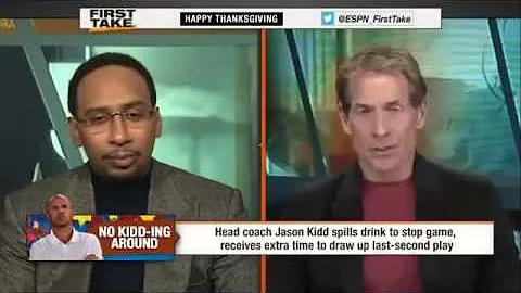 Did Jason Kidd Intentionally Spill Drink On Court     ESPN First Take