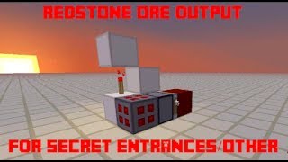 Redstone ore powered door or other device (secret entrance) - Minecraft 1.7.2