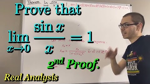 Prove the limit of sinx / x as approaches 0 is equal to 1 (Second Proof) (ILIEKMATHPHYSICS)