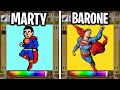 MARTY BARA PERCHÈ HACKERO nella GARA DI DISEGNO DI SUPERMAN  - Minecraft ITA