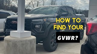 How to Locate Your GVWR sticker inside of Your GMC Canyon Elevation