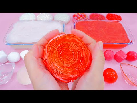 【ASMR】red and white slime claycracking soap 紅白音合戦2023 ～パリパリ石鹸・パキパキたぷたぷスライム・水飴スクイーズ・クレイクラッキング～